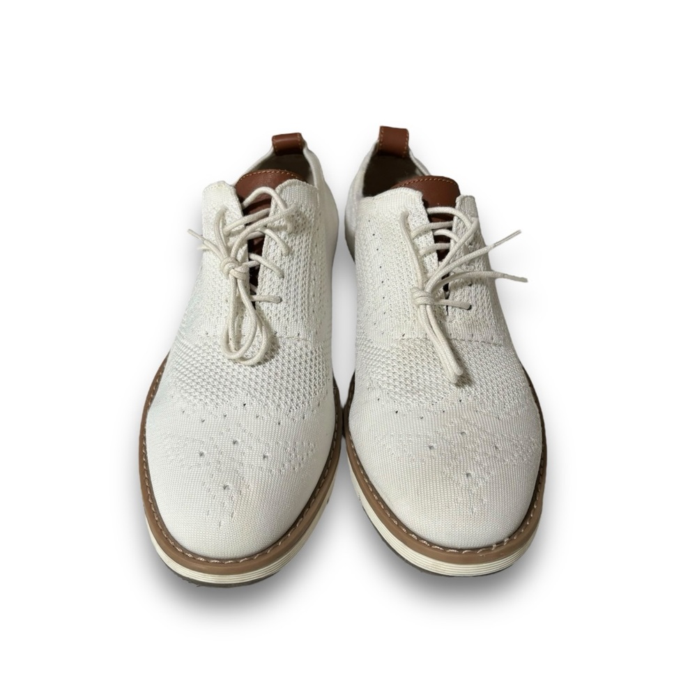 La Milano Fley III Men's Lace Up Shoes Mesh Cloth Wingtip White A120083K Size 10